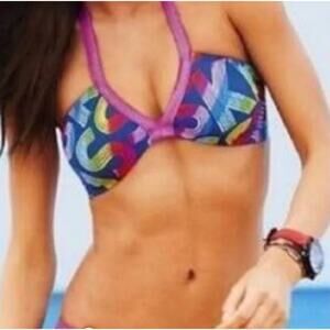 Victoria’s Secret Rainbow Secret Kiss bandeau bikini top size M bottom size S